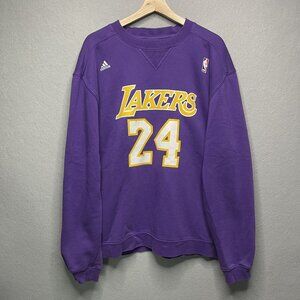 Vintage Adidas Kobe Bryant Lakers Sweatshirt Purple 24 NBA Logo Mens Size L